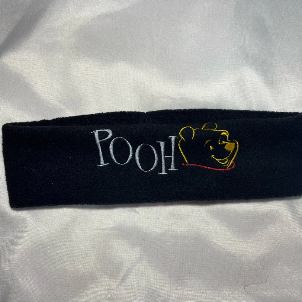 Vintage Disney Winnie The Pooh Fleece Headband Black Ear Warmer‎ Winter OS